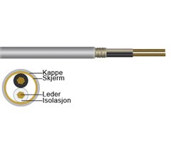 2x0,14 mm grå PVC 100 meter