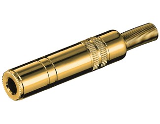 Jack Hona 6,3mm Stereo guld