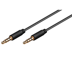 2,0m kabel minijack 4-polig, hane-hane