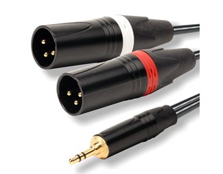 1,5 mtr Han 3,5mm til Han 2 x XLR