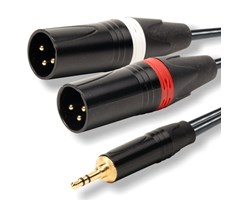 1,5 mtr Han 3,5mm til Han 2 x XLR