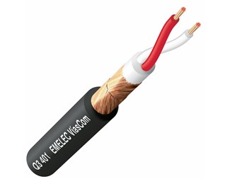 100,0 mtr 2x0,40mm2 (22AWG) sort HDPE