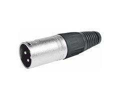 XLR Kontakt MALE 3 POL Silver