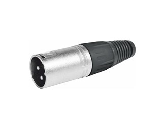 XLR Kontakt MALE 3 POL Silver