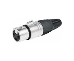 XLR Kontakt FEMALE 3 POL Silver