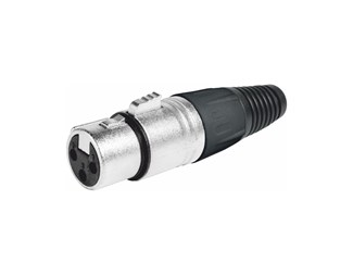 XLR Kontakt FEMALE 3 POL Silver