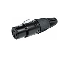 XLR-Kontakt FEMALE 3 POL Black