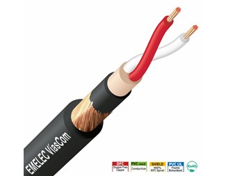 100,0 mtr 2x0,042mm2 (22AWG) sort HDPE