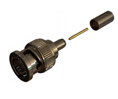 100 pk, BNC male crimp UltraHD 12G