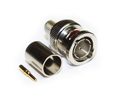 100 pk, BNC male crimp HD 3G