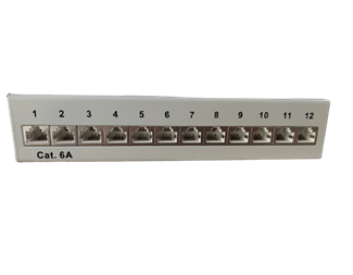 12xRJ45, 110/Krone Cat6A STP Vit