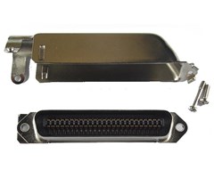 RJ21 50-pol hane, vinklad h/v, skärmad, lödning