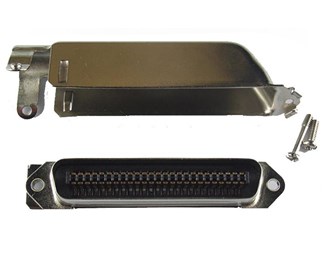 RJ21 50-pol hane, vinklad h/v, skärmad, lödning