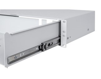 2HE Fiberbox utan panel, grå