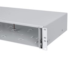 2HE Fiberbox utan panel, grå