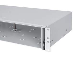 2HE Fiberbox utan panel, grå