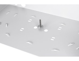 2HE Fiberbox utan panel, grå