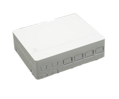 4 uttag för SC simplex eller LC duplex adapter