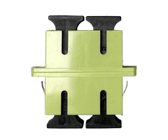 SC/SC, UPC, multimode duplex, Lime grön OM5