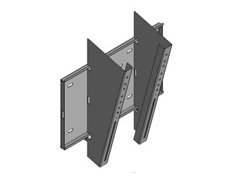 Kit för väggmontering 42-55'', plant inkl låsregel