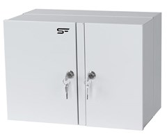 3-delat fiberskåp, grå
