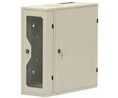 Väggskåp, glasdörr fram, plåtdörr sida B660xD220xH600
