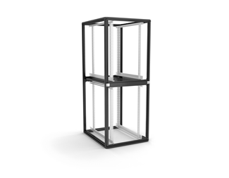 42HE, svart, B600xD1000xH2000 (2 fack)