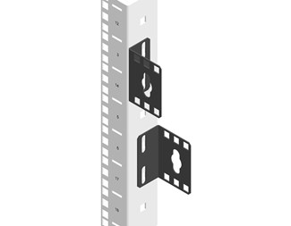 Fästvinkel för vertikal montering på 19'' profil, 1 par