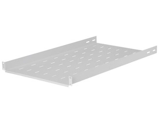 Justerbar 19''  hylla 1.0HE 750-910mm, grå