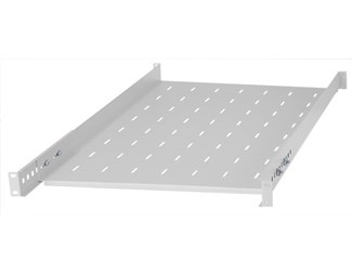 Justerbar 19''  hylla 1.0HE 750-910mm, grå