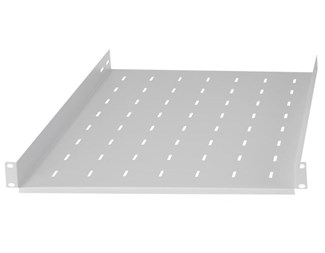 Justerbar 19''  hylla 1.0HE 750-910mm, grå