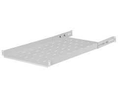Justerbar 19''  hylla 1.0HE 750-910mm, grå