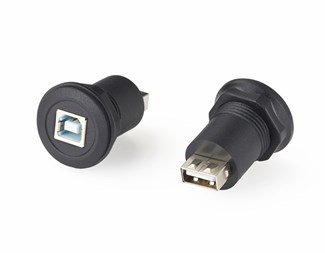 Panelkontakt USB B Hona 2.0 - USB A Hona 2.0