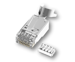 Cat6A STP Klämma solid/flertrådig (1.45mm AWG24-22 100W)