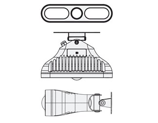 Med PIR, 120° detekteringsvinkel 4-12m