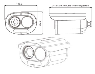 8mm lins,thermisk 400×300, optisk 1920×1080,