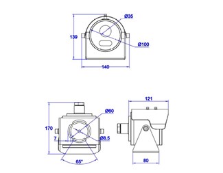 2MP utomhuskamera i rostfritt stål med 2,8 mm lins 8 m kabel