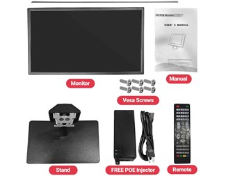 28" 4K, 12V DC Output, LAN Output, Speakers, 24/7