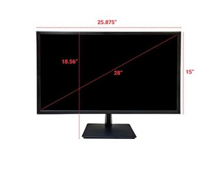 28" 4K, 12V DC Output, LAN Output, Speakers, 24/7