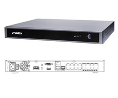 ND9426P EU-Core+ AI 16-ch, 4K, H-265, 16xPoE,