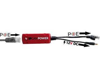 802.3af/at POE till 12V DC-omvandlare med POE ut