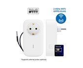 Trådlös smartplug med temperaturlarm 