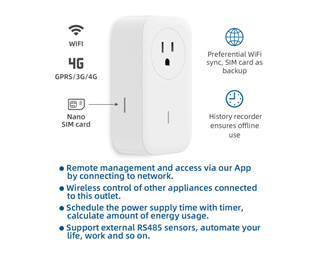 Wi-Fi, Mobil SIM, Externa sensorer DS18B20 & RS485