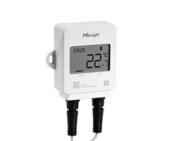 Två kanaler PT100 temperatur med display, LoRaWAN
