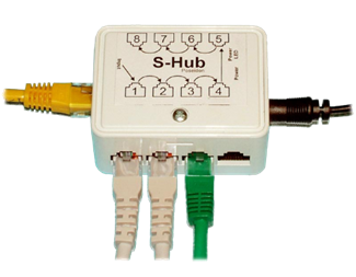 S-HUB för enkel anslutning av 8st RS485 sensorer via RJ45