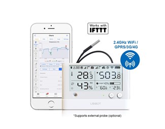 WiFi & SIM för temperatur, luftfuktighet & externa senorer