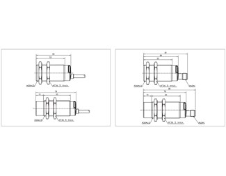 Non flush, distans 15mm, NC, PNP, M30, kabel anslutning