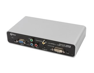 DVI, VGA, komponent, S-video, Komposit in, DVI-fiber ut (MM)