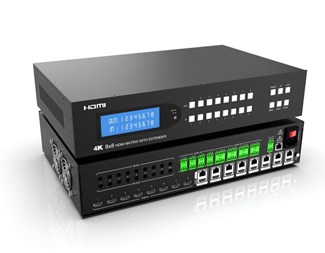 4K 65m över Cat6, 18G, HDR, Atmos, HDCP2.2, 8xHDMI Loopout