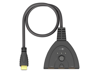 0,5m HDMI switch 3:1, 4K 60Hz